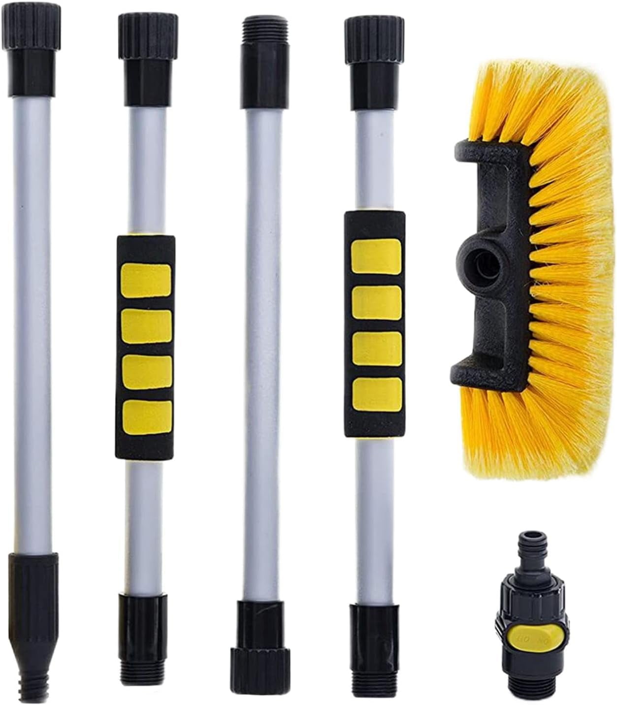XIOP Car Wash Brush, Soft Bristle Car Cleaning Brush Kit, Detachable