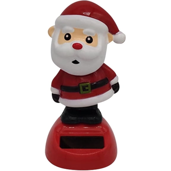 XIOP Christmas Solar Dancing Toys, Christmas Theme Figure Bobble Head Toy Christmas Snowman Santa Claus Elk Penguin Swinging Bobble Toy for Car Dashboard Decoration-0906