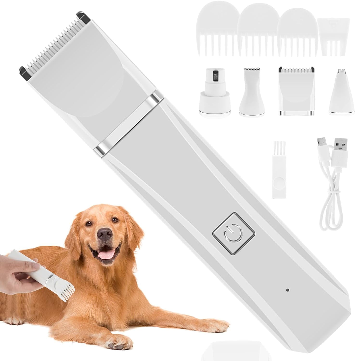 XIOP Dogs Hair Clippers Grooming Kit with Nail Grinder Low Noise Dog Grooming Clipper Kit