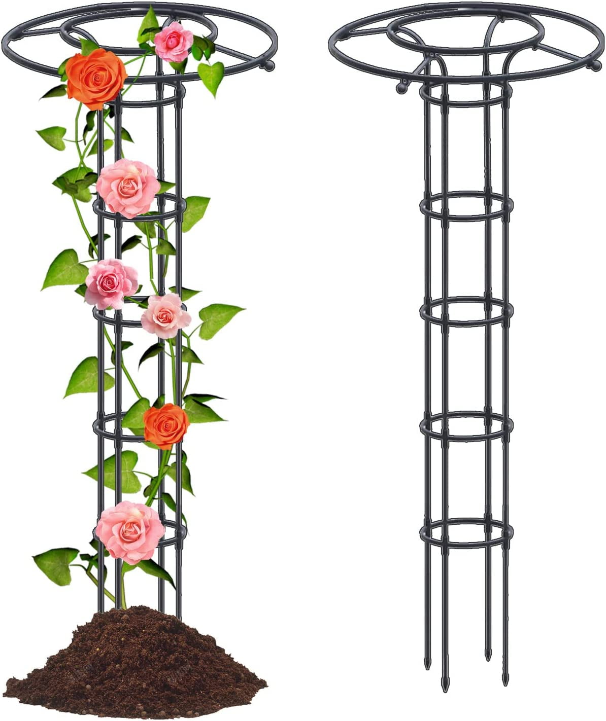 XIOP Garden Trellis for Climbing Plants and Flowers, 6Ft Tall Metal Plant Trellises Outdoor