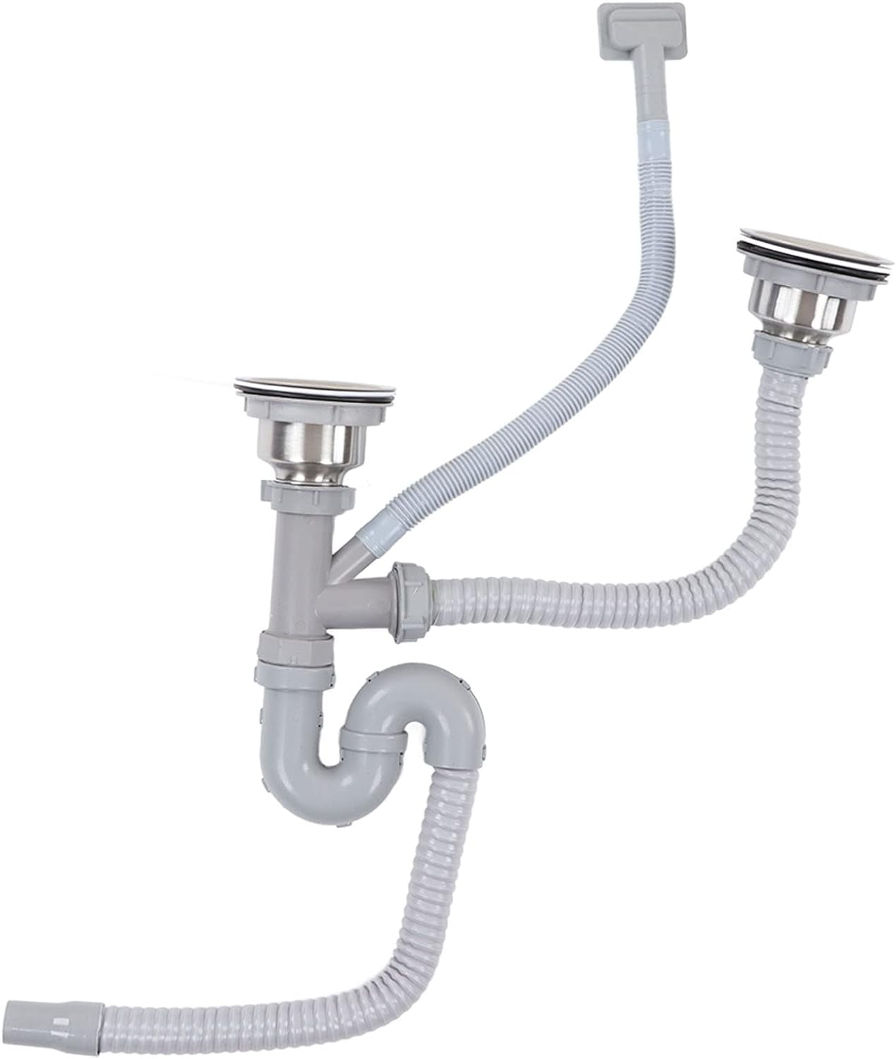 XIOP Kitchen Dual Sink Installation Plumbing, Expandable Flexible