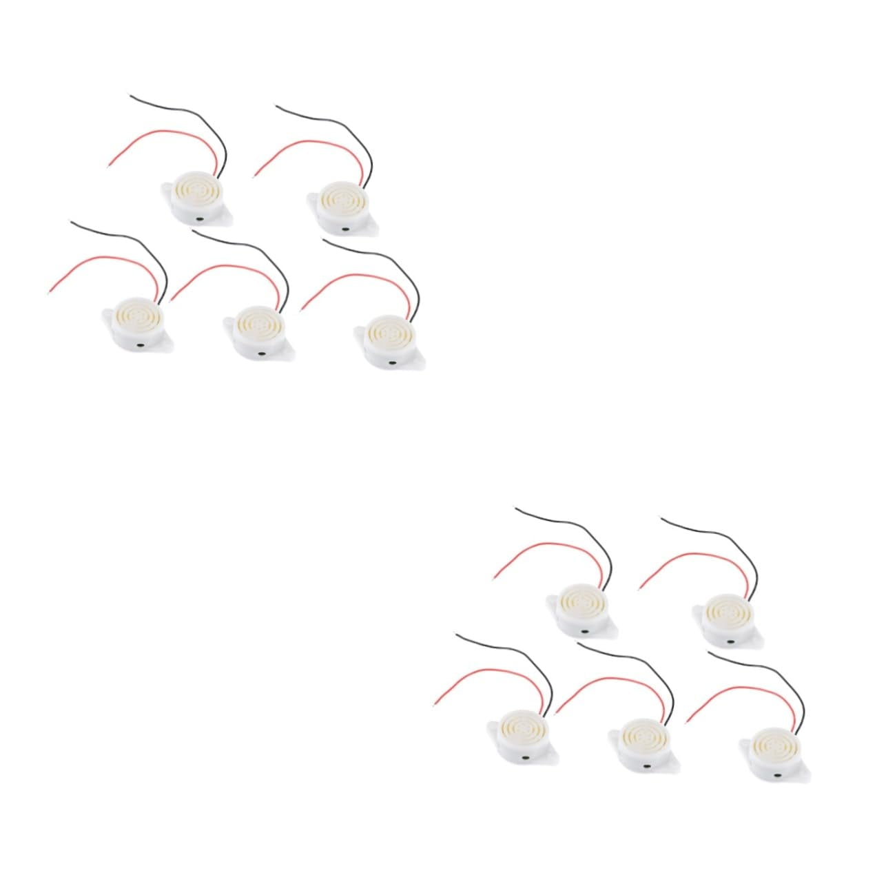 XIOP Piezo Buzzer Sound Beeper Electric Buzzer 10 Pcs Speaker White