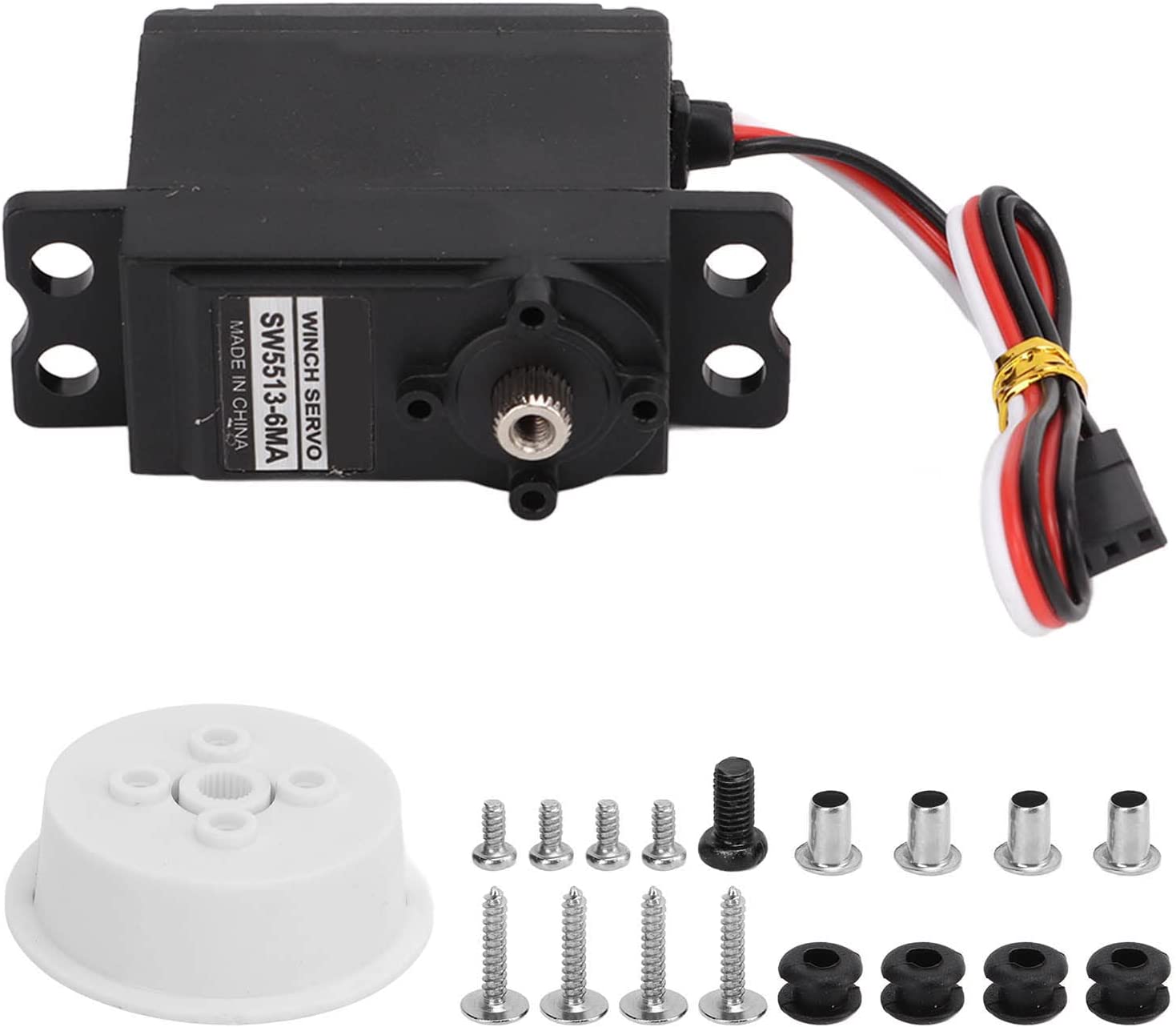 XIOP Servo Motor Gears, Alloy Sail Winch Anolog Servos for RC Ship Rope