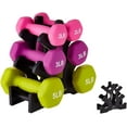 XIOP Small Dumbbell Rack, 3 Tier Weight for Dumbbells Compact Holder