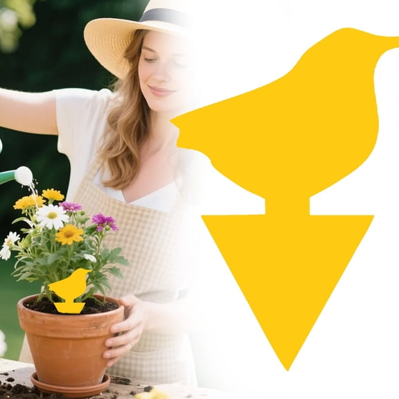 XIPYYKM 1 Pack Flying Insect Trap for Plants – Yellow Sticky Traps for Fungus Gnats, Flies & Flying Bugs, Indoor Outdoor Flying Bug Catcher for Pots, Garden & Kitchen, Non-Toxic, Odorless, Pet Safe