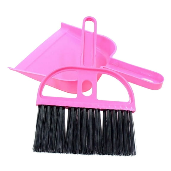 XIPYYKM 1 Pack Small Dustpan and Brush Set, Whisk Broom and Dust Pan with Handle, Nesting Tiny Cleaning Broom, Mini Hand Broom and Dustpan Set for Table, Desk, Keyboard, Cars and Pet Nest