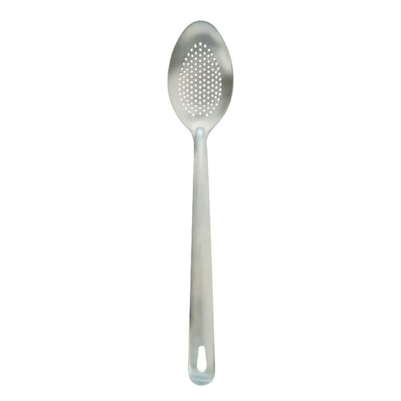 XIPYYKM 1 Pcs Stainless Steel Cooking Spoon, Slotted Metal Serving Spoon, Heavy Duty Sturdy Large Soup Ladle, High Heat Resistant Kitchen Cooking Utensils for Mixing, Stirring, Easy to Clean