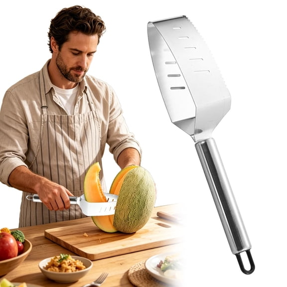 XIPYYKM 1Pcs Stainless Steel Watermelon Slicer, 2026 New Watermelon Cutter Slicer Tool with Handle, Watermelon Slicer Cutter Tool Kitchen Gadgets for Cantaloupe Melon Apple
