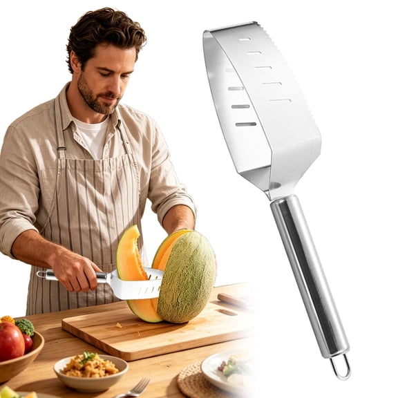 XIPYYKM 1Pcs Stainless Steel Watermelon Slicer, 2026 New Watermelon Cutter Slicer Tool with Handle, Watermelon Slicer Cutter Tool Kitchen Gadgets for Cantaloupe Melon Apple