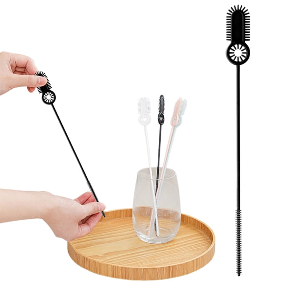 XIPYYKM 2 Pcs Straw Cleaner Brush, Reusable Plastic Handles Straw Cleaner Brush Extra Long, Ergonomic Handle, Gadget Bottle Washing Tool for Sippy Cup, Water Bottle and Tubes