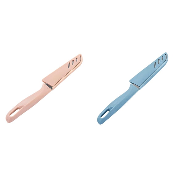 XIPYYKM 2 pieces Paring Knives, Ultra Sharp Vegetable and Fruit Knife,German Steel Small Kitchen Knife with PP Plastic Ergonomic Handle (Pink+Blue)