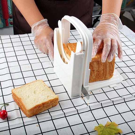 XIPYYKM 2026 New Bread Slicer Guide for Homemade Bread | 5 Thicknesses Mode for Sourdough, Rounds Loaves, Bagels, Toast & Sandwiches | Foldable & Adjustable | Space Saving | Indoor Outdoor Use