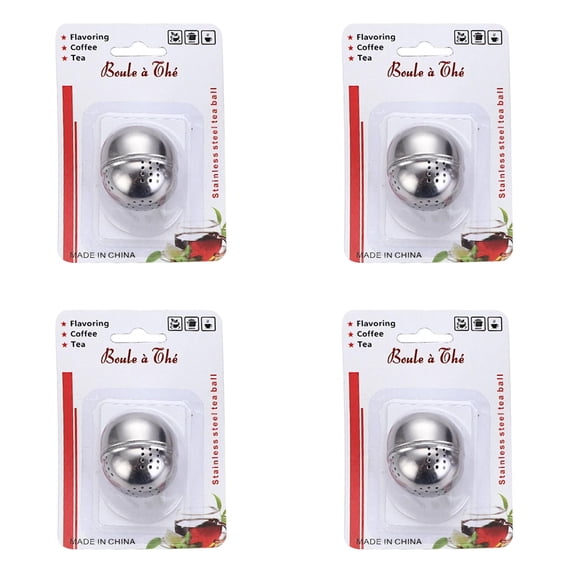 XIPYYKM 410 Stainless Steel Tea Strainers for Loose Tea Infuser Ball, Extra-Fine Mesh Tea Ball, Tea Holder Loose Leaf Tea Steeper, Tea Diffuser for Rooibos, Black Tea, Spices (Small, 4Pcs)