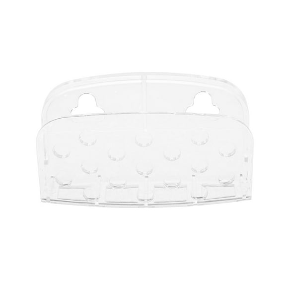 XIPYYKM BPA-Free Plastic Sponge Holder for Kitchen Sink with Suction Cups, Ideal for Kitchen Sinks and Bathroom Organization, 4.25" x 1" x 2.36", Clear