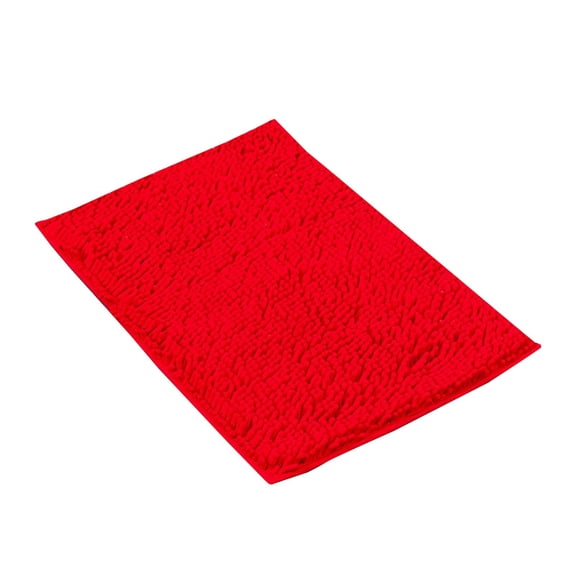 XIPYYKM Bath Rug Mat, Thick Soft Absorbent Chenille, Quick Dry Microfiber Mats, Rubber Backing Washable Shower Floor Rugs, US Designed Bathroom Bathmat Home Decor Accessories, 24x16, Red