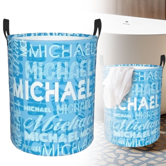XIPYYKM Laundry Hamper, Personalized Laundry Basket for Men Women, Dirty Clothes Basket Gifts for Clothes Toy Bathroom Bedroom Laundry Room Dorm
