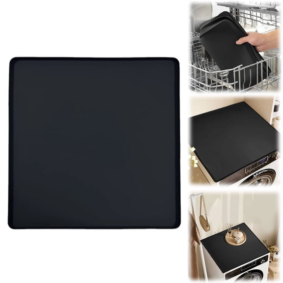 XIPYYKM Silicone Mats for Kitchen Counter, Large Silicone Countertop Protector 24" by 24", Nonskid Heat Resistant Desk Saver Pad, Multipurpose Mat, Placemat, Black