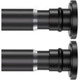 thumbnail image 1 of XIQIYY 2PCS Small Tension Rod 18-26 Inch Spring Tension Curtain Rod Black Heavy Duty Short Shower Curtain Rods No Drilling Adjustable Shower Rod for Closet Doorway, 1 of 8