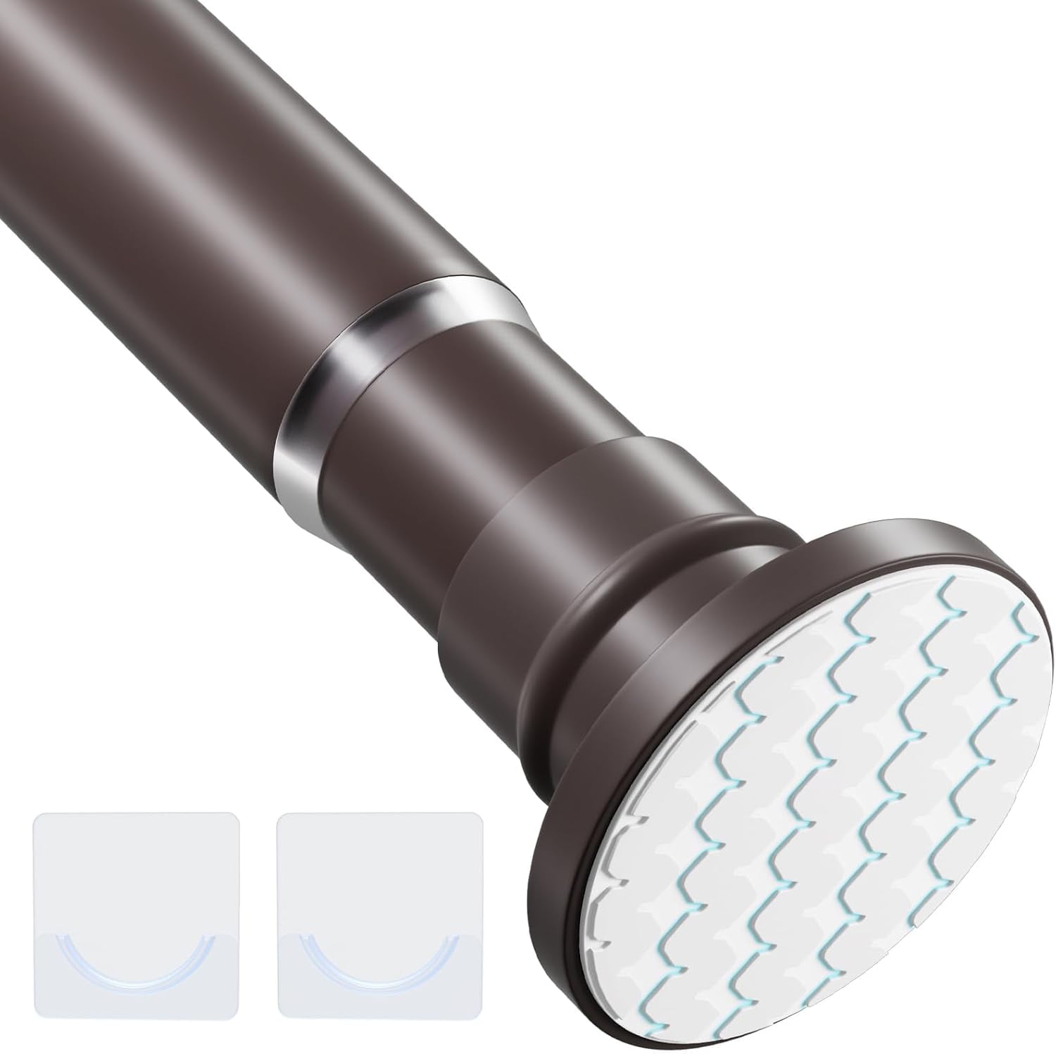 XIQIYY Bronze Shower Curtain Rod 28-48 Inches Adjustable Tension Curtain Rod Spring Shower Rod for Bathroom Heavy Duty Tension Rod for windows