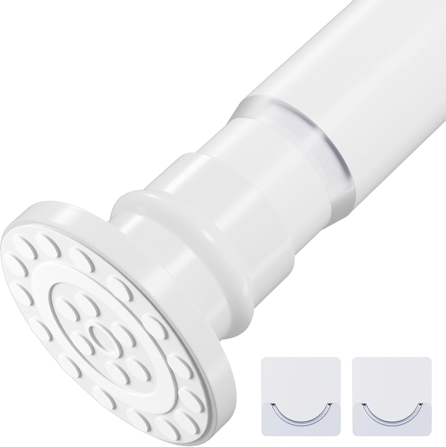 Heavy Duty Extendable Telescopic Shower Curtain Pole - Chrome-Plated Steel Rod