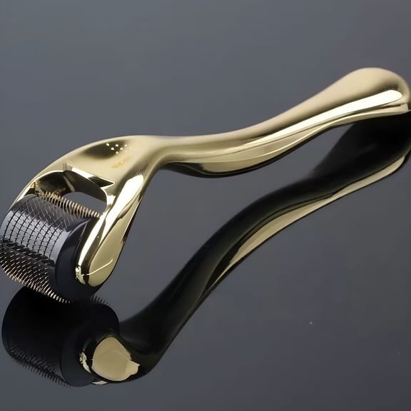 XIRQI 0.25Mm Titanium Microneedle Roller for Women&Men-Gold Roller for Face Skin Hair&Beard-Includes Storage Case