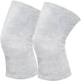 thumbnail image 1 of XIRQI 1 Pairs Bamboo Charcoal Knee Sleeve - Bamboo Knee Brace Bamboo Compression Knee Sleeve -Elastic Warm Knee Brace Bamboo Knee Sleeve for Arthritis (Gray,X-Large), 1 of 6