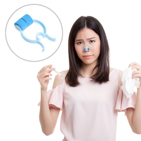 XIRQI 1 Set of 12 Nosebleed Stopper Clips, Nosebleed Treatment, Nose Bleeding Stoppers (Sky Blue)