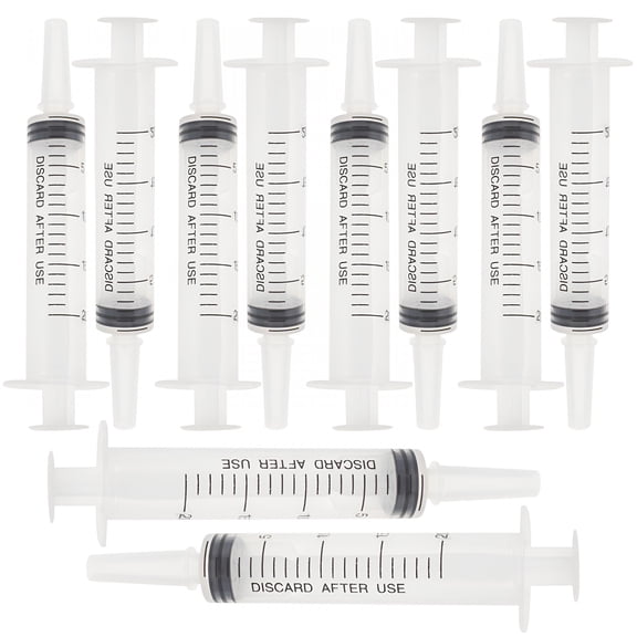 XIRQI 10 Pcs Cat Injector 20ml Liquid Plastic Syringe Non-corrosive Accurate Scale
