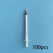 XIRQI 100 Pack 1ml /1cc Syringe with Cap Oral Syringes without needle for Liquid Measuring,Scientific Labs,Feeding Small Pets,Medical Student,Oil or Glue Applicator-Individually Sealed,Luer Slip