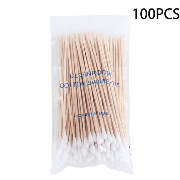 XIRQI 100 Pieces Cotton Swabs,Single-Head Cotton Swabs for Ears,Disposable Cotton Sticks