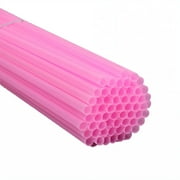 XIRQI 100Pcs Straws Disposable Reliable Plastic Material Plastic Straws Classic Straight Straw Straws Drinking Plastic,Pink