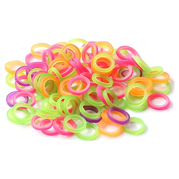 XIRQI 100pcs Orthodontic Rubber Bands, 3/16 Latex Braces Elastics