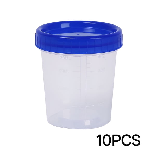 XIRQI 10Pcs 50Ml Transparent Clear Plastic Medicine Graduated Measuring Cup Container