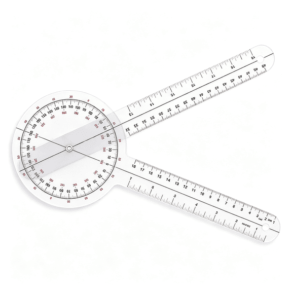 XIRQI 12 Inch Large Goniometer 360 Degree-Physical Therapy Range of Motion goniometer