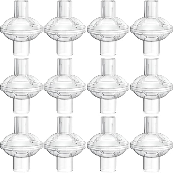 XIRQI 12-Pack Cpap Inline Filter,Universal Inline Cpap Filter Compatible with Bipap Machines,Standard,Any Cpap Machine Size 22Mm and 25Mm Tube