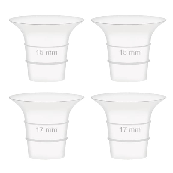 XIRQI 15&17Mm Flange Insert Compatible with Single/Double Electric, Stride 24Mm Wearable Cup, Not Original Stride Replacement Pump Parts