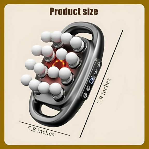 XIRQI 16-Drive 8-Head Massage Gun Set,Deep Tissue,30 Gears,3 Modes,48kg Striking Force,Suitable for Any Part of The Body (16 Heads,30 Gears,Gray)