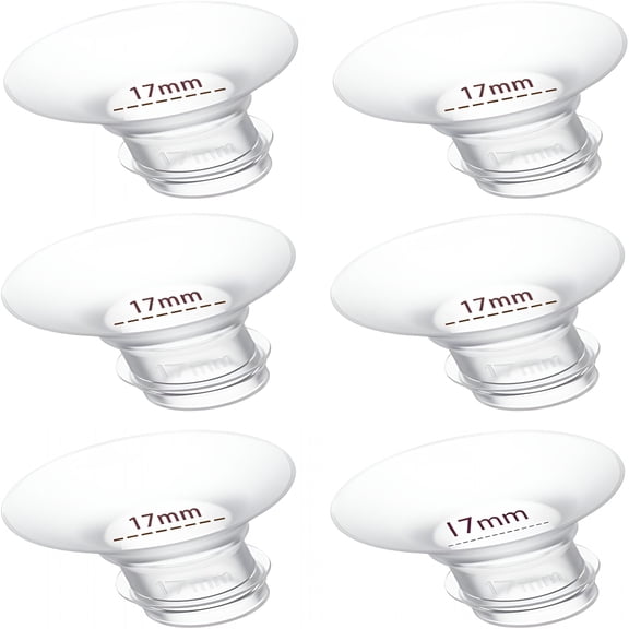 XIRQI 17Mm Flange Insert 6Pc,Compatible with 17Mm Flange Spectra/Flange Inserts for Spectra/Momcozy Flange Inserts/Momcozy Wearable Breast Pump Flange Insert/Flange Inserts for Medela Pump/Willow