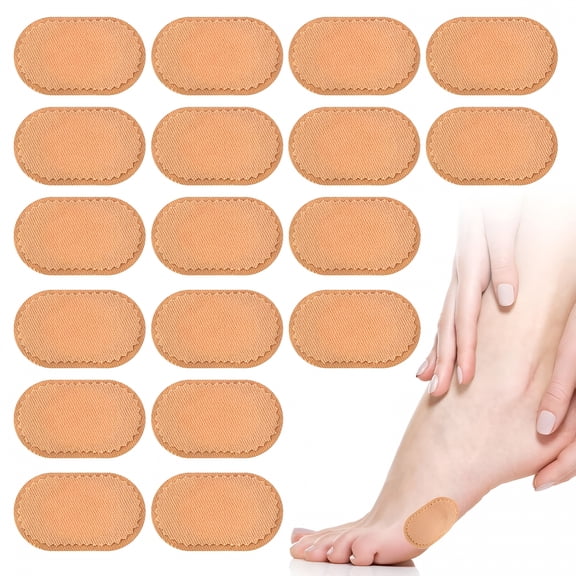 XIRQI 18 Pieces Bunion Cushions Pads,Protector Patches Bunion Pain Relief Pads to Wear with Shoes Foot Callus Patches Foot Blister Pads Guards Protect Feet for Men and Women Natural