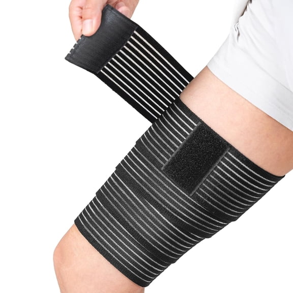 XIRQI 1Pc Hamstring&Thigh Compression Wrap,Adjustable Thigh Compression Brace,Quad Support for Men&Women,Versatile Compression Bandage for Knee,Calf,Arm