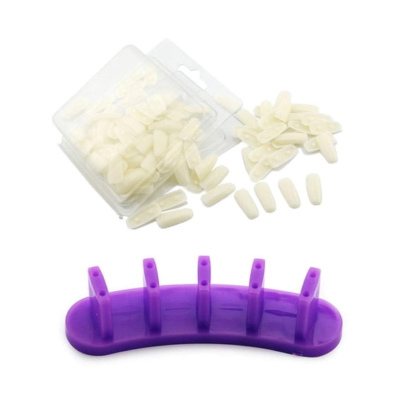 XIRQI 1Set Nail Practice Stand+ 100Pcs Practice Nail Tips Salon Manicure Nail Art Beauty Tools,Complete Nail Art Kit