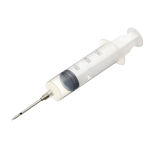 XIRQI 2 Oz Meat Injector with Stainless Steel Needle, Plastic Marinade Syringe for Poultry, Beef, Pork, Baking, Flavor Injection Kitchen Tool, Dishwasher Safe
