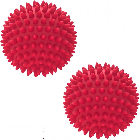 XIRQI 2-Pack Hard Spiky Foot Massage Balls, 3-Inch Trigger Point Therapy for Muscle Recovery & Yoga