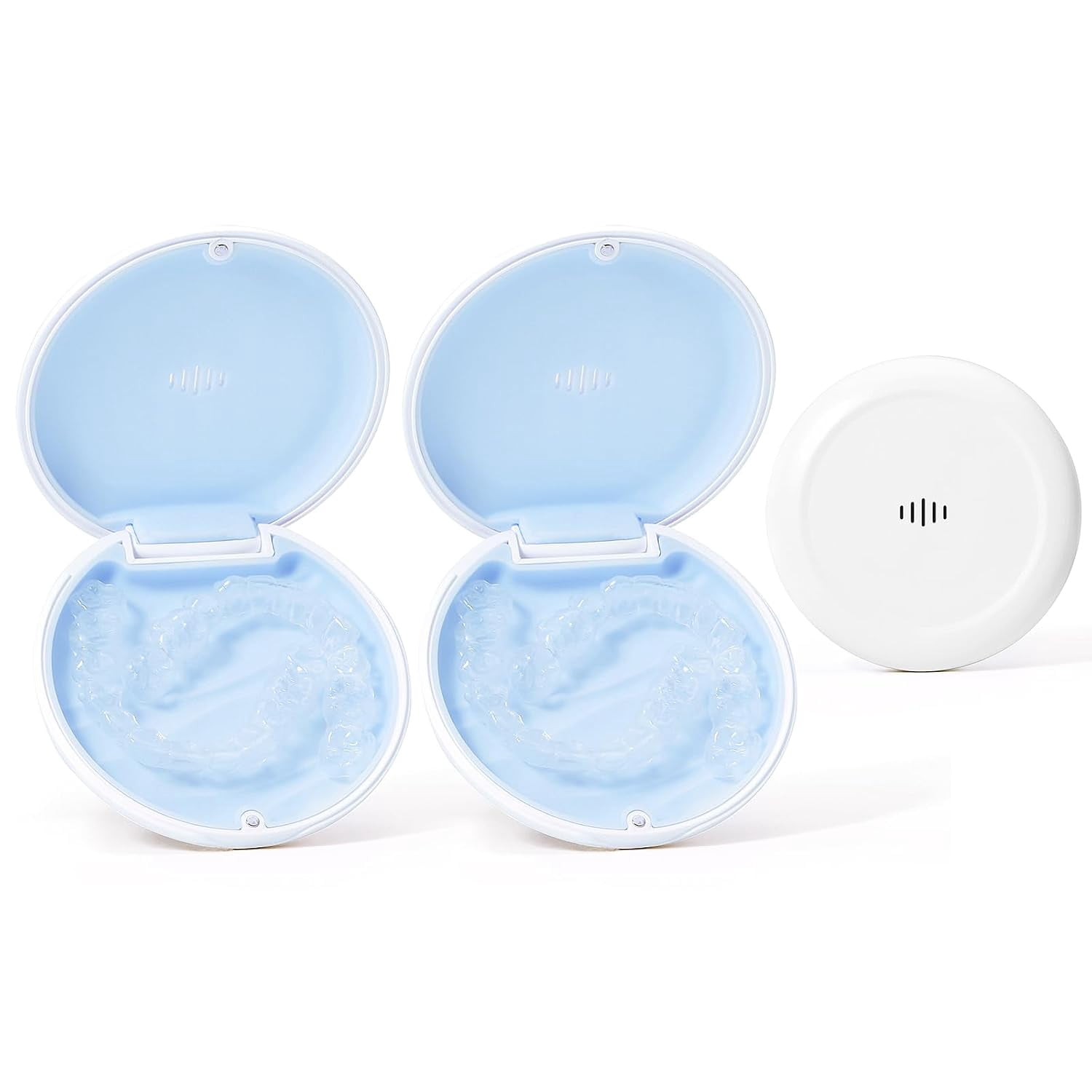 XIRQI 2 Pack Ultra-Slim Aligner&Retainer Case Vent Holes Silicone Tray ...