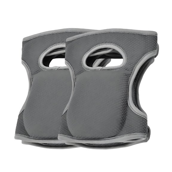 XIRQI 2 Pcs Gardening Knee Pads, Breathable Triple-Layer Shock Absorbing Knee Guards, Adjustable Neoprene Joint Support for Landscaping, Gray