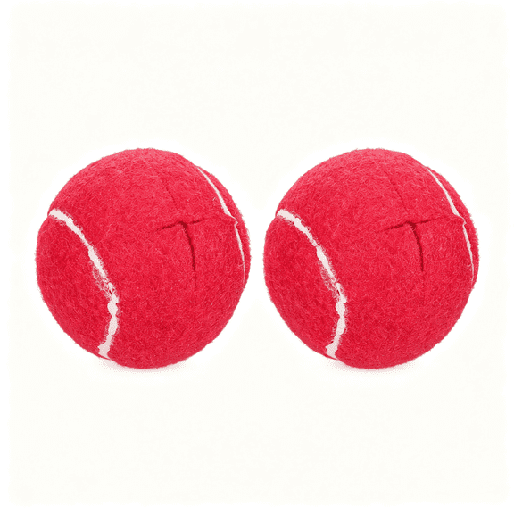 XIRQI 2 Pcs Precut Walkers Tennis Balls,Universal Precut Glide Ball Walkers Accessories Glides for Furniture Legs and Floor Protection,walker tennis balls precut Red