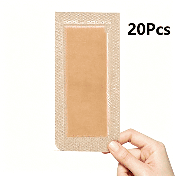 XIRQI 20 Count Silicone Super Absorbent Wound Dressing 4" x 8" Soft Gauze Pads for Bed Sores Leg Ulcers Post Surgical Incisions, Adhesive Wound Bandage with Gentle Border