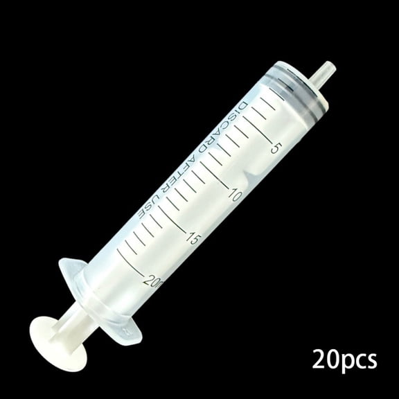 XIRQI 20 Pcs 20Ml Oral Syringe with Cap, Plastic Syringe without Needle for Medicine Dropper, Liquid Measuring, Handicrafts, Individually Sealed, Luer Slip