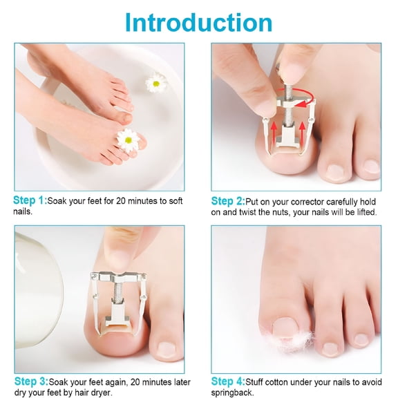 XIRQI 2026 New 2 Pieces Ingrown Toenail Lifter Ingrown Toenail Tool Toe Clamp Stainless Steel Foot Care Tool for Paronychia for Home Care,Pedicure,Nail Care,Foot Treatment,Personal Care,Salon