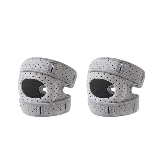 XIRQI 2026 New 2Pcs Knee Brace Copper Fiber Technology Knee Compression Sleeve Triple Adjustable Compression Straps Knee Sleeve for Running Workout Cycling Gray L
